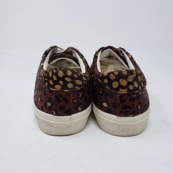 Madewell Sidewalk Low-Top Sneakers Painted Leopard Colorblock Calf Hair size 7 - Picture 4 of 10